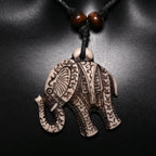 FX701 Elephant necklace Vintage pendant Man Choker Retro Africa Jewelry Tribal style Imitation Yak Bone necklace Amulet