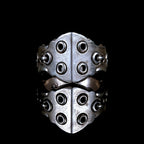 Retro King Gesar Plate Armor Adjustable Open Ring For Men Copper Gothic Punk Edgy Jewelry Niche Accessories Gift