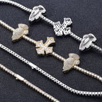 Cross Tennis Necklace Iced Out 5A CZ