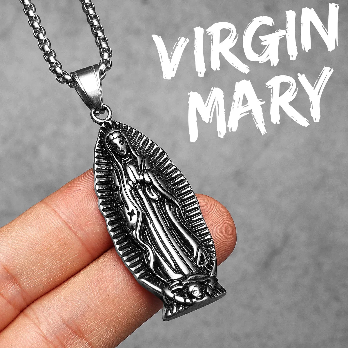 Angel Wing Cross Pendant — Stainless Steel