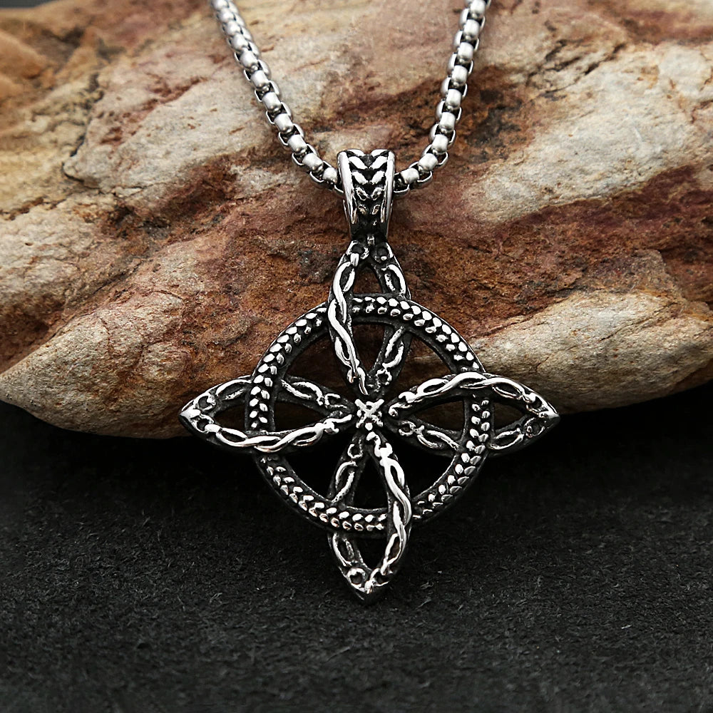 Celtic Stainless Steel Pendant Necklace