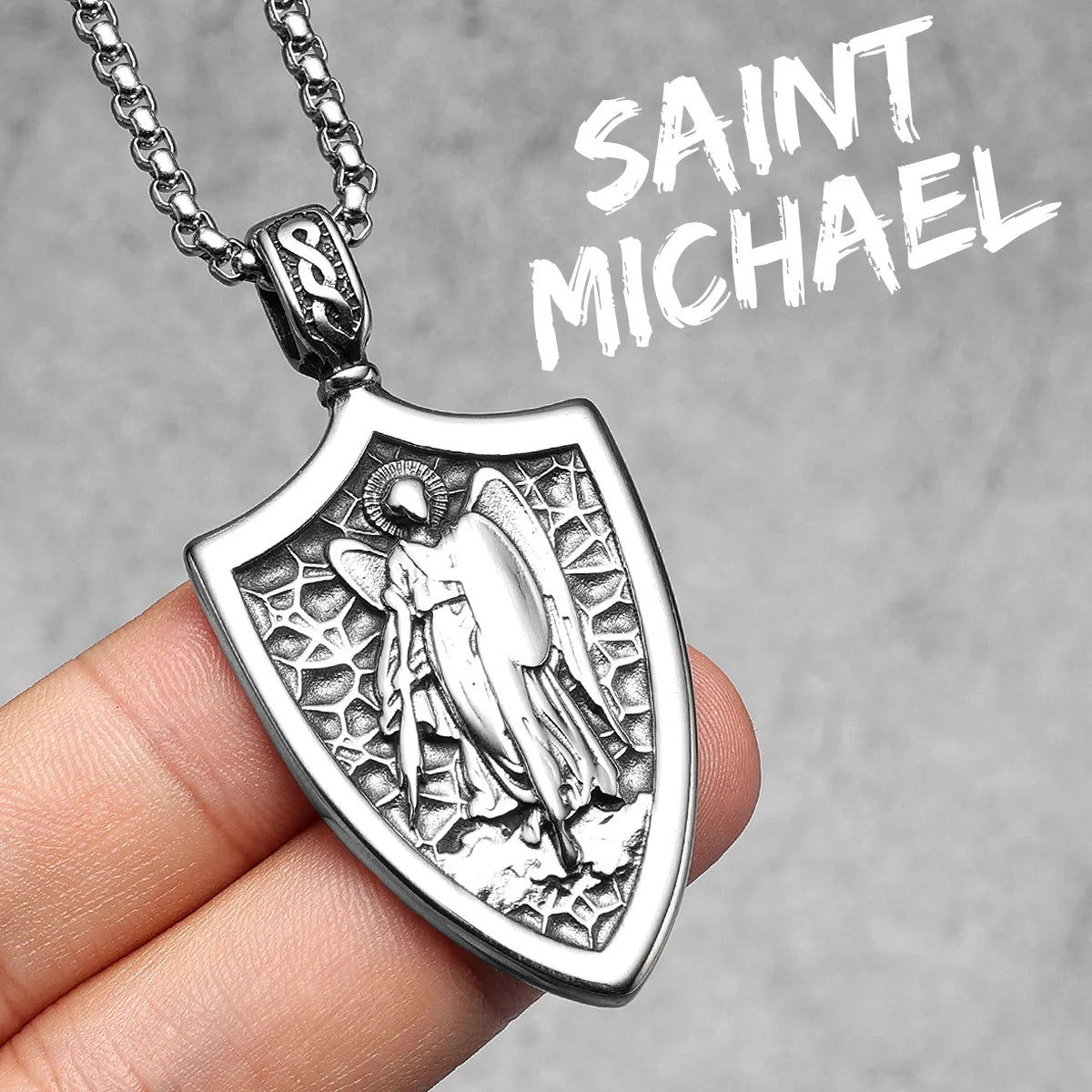 Archangel Michael Pendant — Stainless Steel
