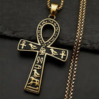 Cross Egyptian Steel Pendant Anka Vintage