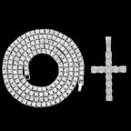 Hip Hop Cross Pendant Necklace For Women Jewelry Female Statement Men Iced Out Tennis Chain Gold Color Jewellery Gift