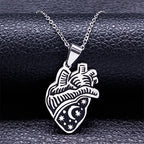 Sigil Lucifer Enamel Pendant Necklace — Stainless Steel