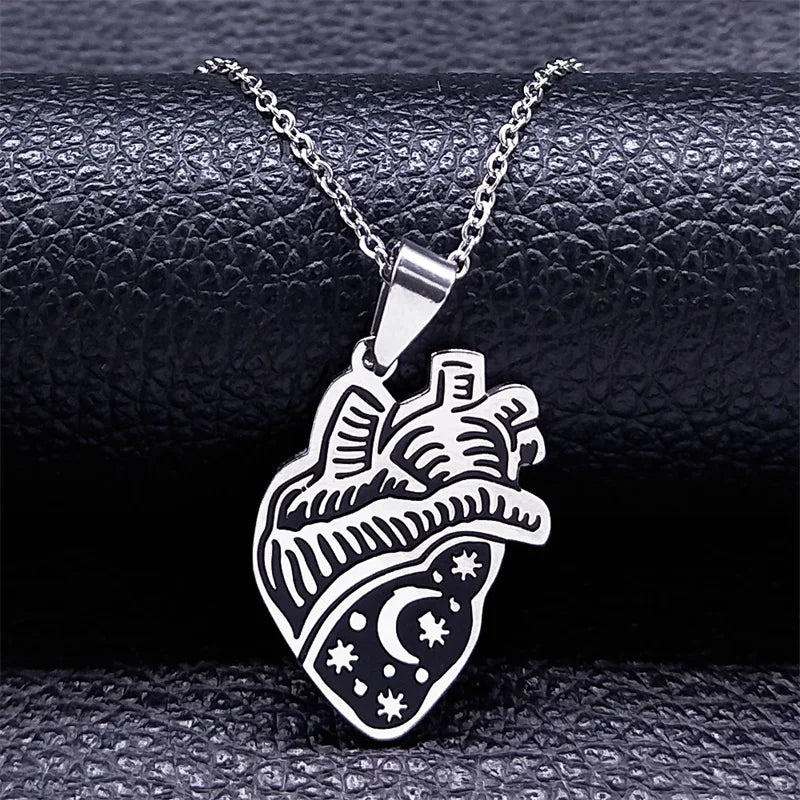 Sigil Lucifer Enamel Pendant Necklace — Stainless Steel