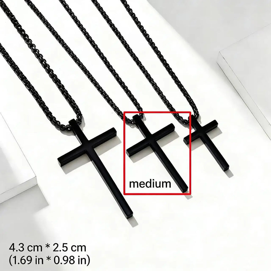 Cross Steel Pendant Double-sided Glossy Surface