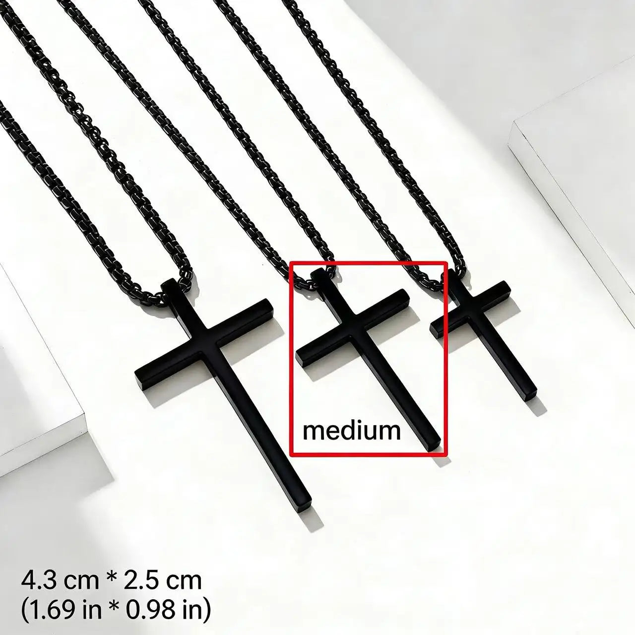 Cross Steel Pendant Double-sided Glossy Surface