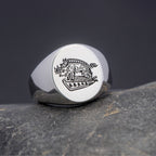 Boar Signet Ring — Stainless Steel