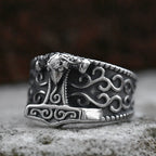 Mjolnir Thor Hammer Ring for Men — Vintage Stainless Steel