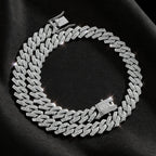 Iced Out Square Cuban Chain 14mm — Gold