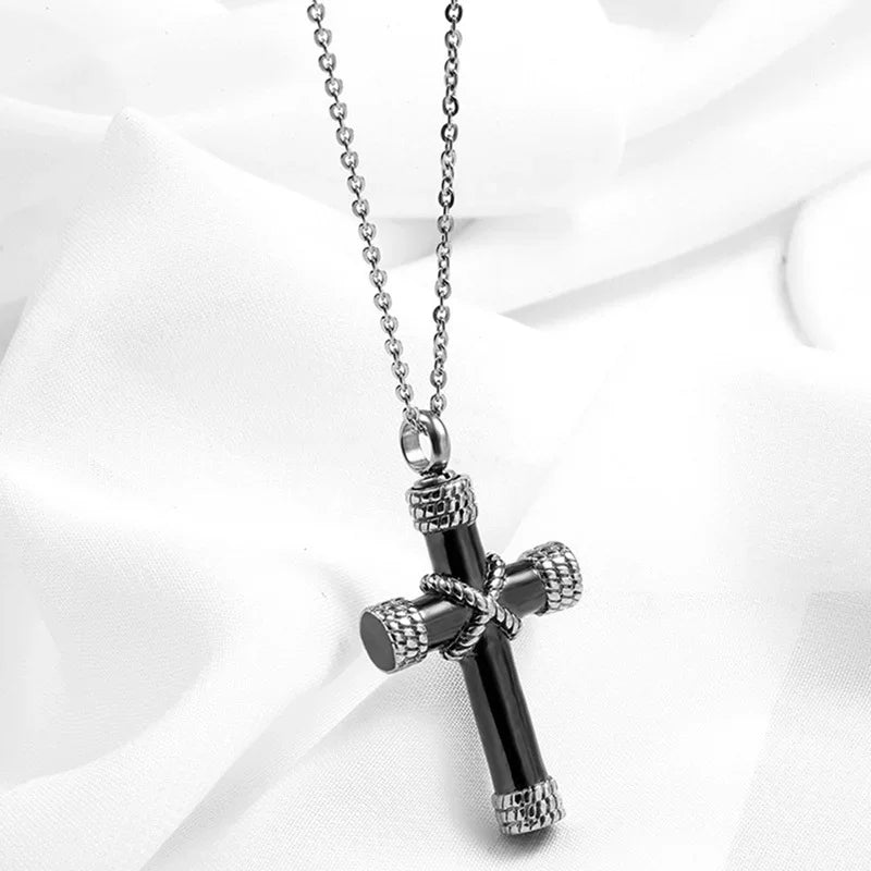 Vintage Catholic Cross Pendant Necklace — Amulet