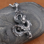 Chinese Dragon Stainless Steel Pendant Necklace