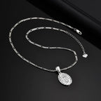 Virgin Mary Figaro Chain Pendant — SS