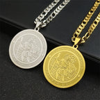 Jesus Saint Christopher Pendant Necklace — Stainless Steel
