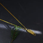 Kinitial Boho Feather Pendant Male Necklace For Women Men Stainless Steel Silver Color Leaf Chain Jewelry Gift collar