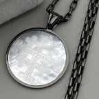 Cross Gold Pendant Natural Shell Christian Jerusalem