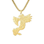 Winged Bird Totem Pendant Necklace — Stainless Steel