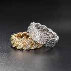 Iced Out Cuban Tennis Ring — Stainless