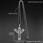 Norse Viking Compass Cross Pendant Necklace