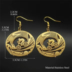 Steel Earrings Bicycle Sports Bikers Hollow Drop
