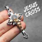 INRI Exorcism Cross Pendant — Stainless Steel