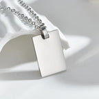 Onlyfans Custom Engrave Name Photo Necklaces for Women Men Stainless Steel Fine Jewelry Personalized Square Pendant Family Gift
