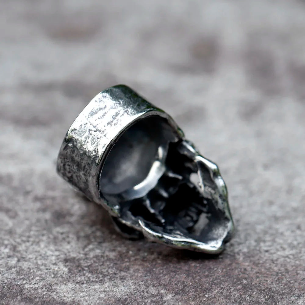 Horned Satan Skull Ring — 316L Stainless Steel