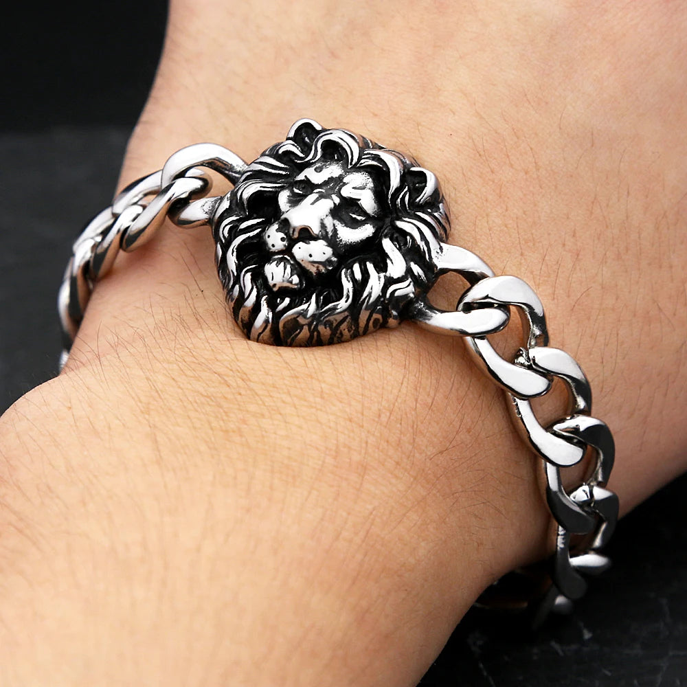 Lion Leopard Bracelet — Stainless Steel
