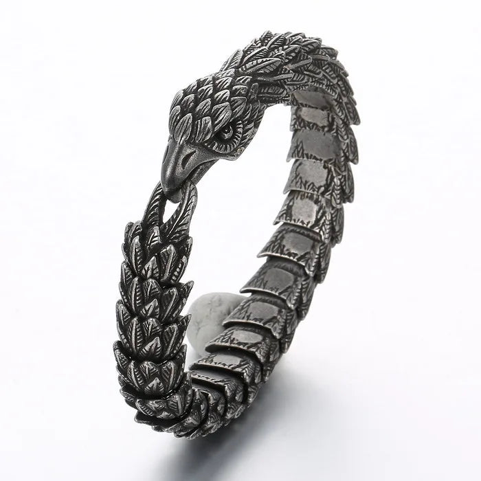 Viking Eagle Vintage Punk Bracelet for men stainless steel fashion Jewelry hippop street culture