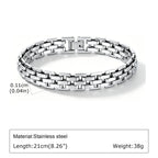 Braided Link Chain Bracelet — Silver