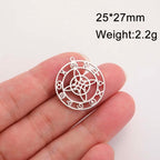 Trinity Witch Knot Charm Pendant — Steel
