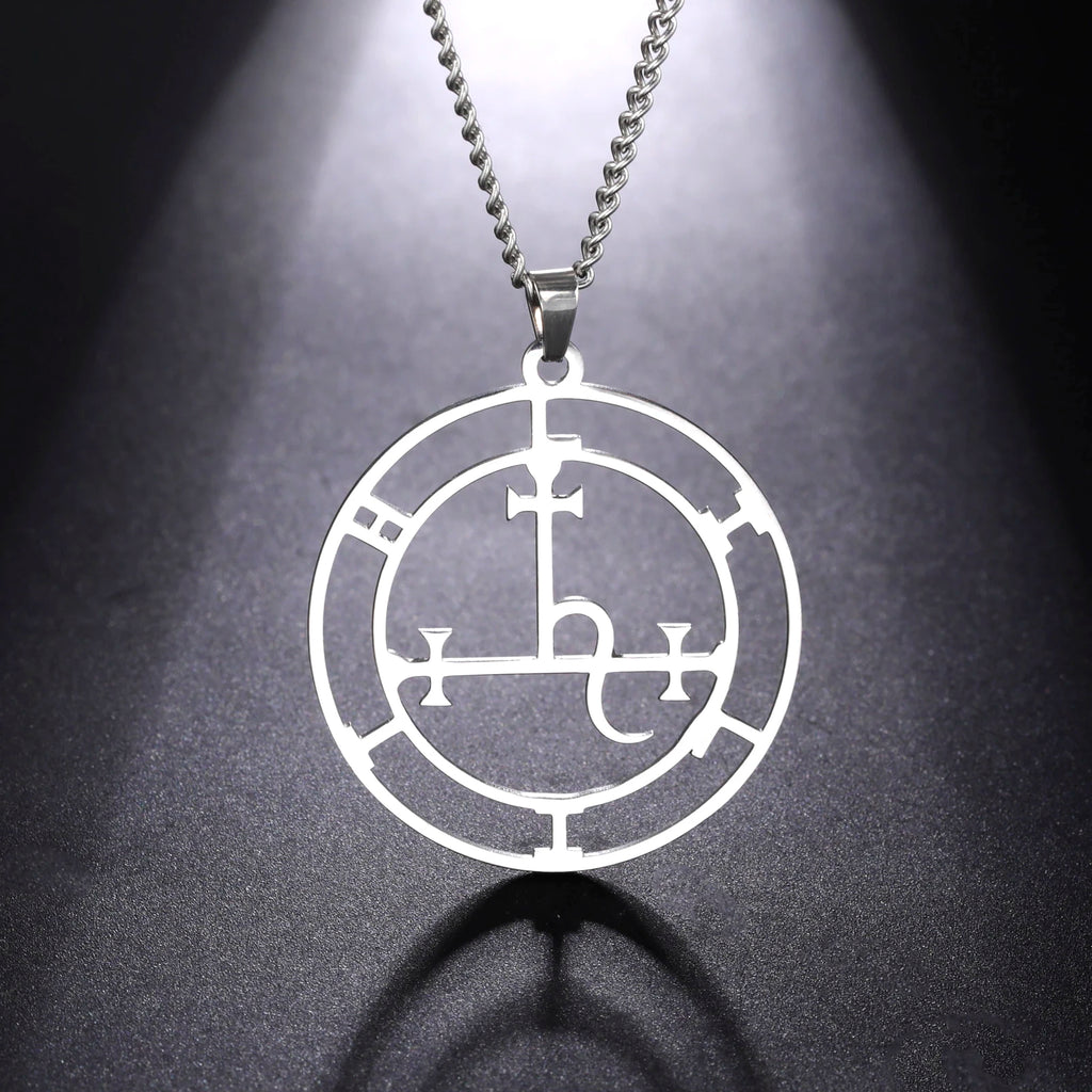 Sigil of Lilith Demon Seal Pendant — Stainless Steel