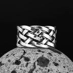 Trendy 316L Stainless Steel Wholesale Price Viking Weave Ring For Man Women Vintage Charm Polished  jewelry For Teens Gift
