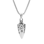 Odin Rune Viking Stainless Steel Pendant Necklace