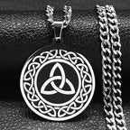 Viking Triquetra Celtic Knot Pendant — SS