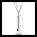Square Brand Letter Pendant — Stainless
