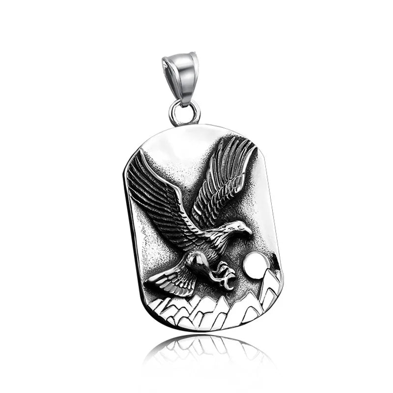 Eagle Wings Pendant Necklace — Stainless Steel