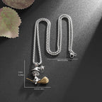 Gold Star Witch Pendant Necklace Retro