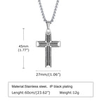 Cross Pendant Necklace — Stainless Steel