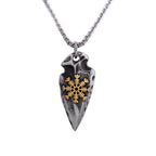 Compass Viking Steel Pendant Vintage Spear Nordic
