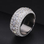 Iced Out Moissanite Band Ring — 925 Silver