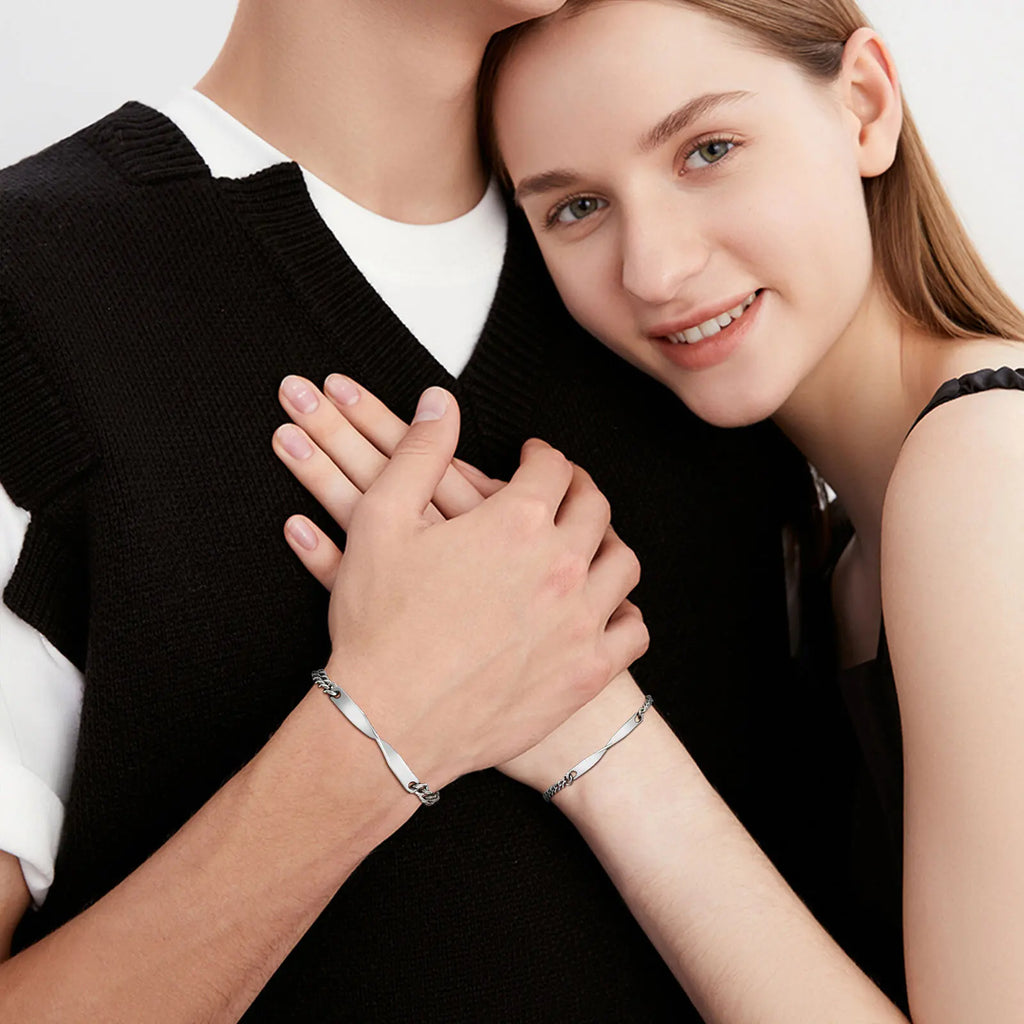 Minimal Adjustable Mobius Bracelet — Stainless Steel