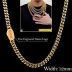 Stainless Steel Cuban Chain Necklace Miami