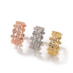 UWIN Pave Setting CZ Cross Rings for Women 5A+ Iced Out Bling Cubic Zirconia Reverse CrossRings Hip Hop Jewelry For Gift