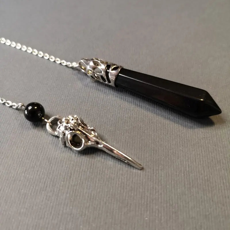 Stone Black Pendant Necklace