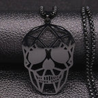 Goth Cool Skull Neck Pendant Stainless Steel Chain Necklace Hip Hop Rock Necklaces Jewelry acero inoxidable joyeria