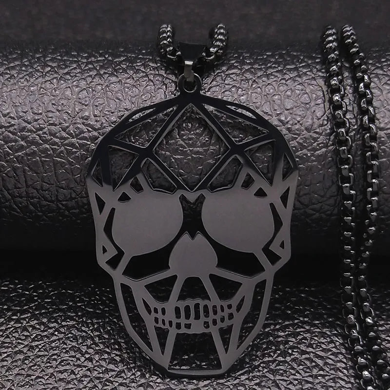 Goth Cool Skull Neck Pendant Stainless Steel Chain Necklace Hip Hop Rock Necklaces Jewelry acero inoxidable joyeria