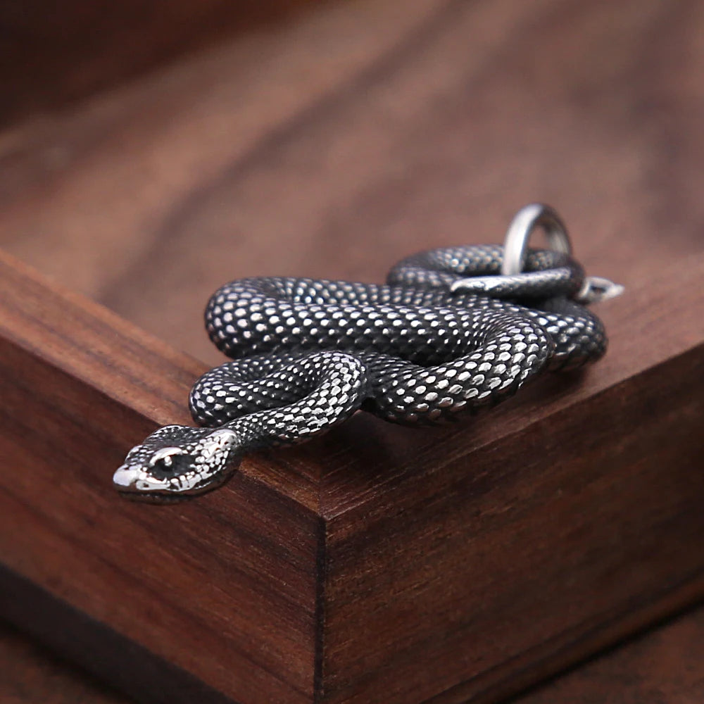 Snake Stainless Steel Pendant Necklace