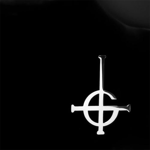 Cross Ghost Steel Pendant Band Brooch Ghoul Nameless